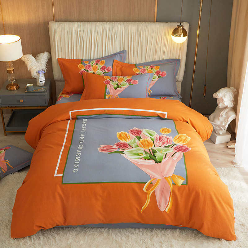 高档纯棉加厚100%全棉磨毛四件套被套被罩床单冬季简约床上用品,床上用品,婚庆床品套件,淘宝优惠券,粉丝福利购,淘宝优惠卷