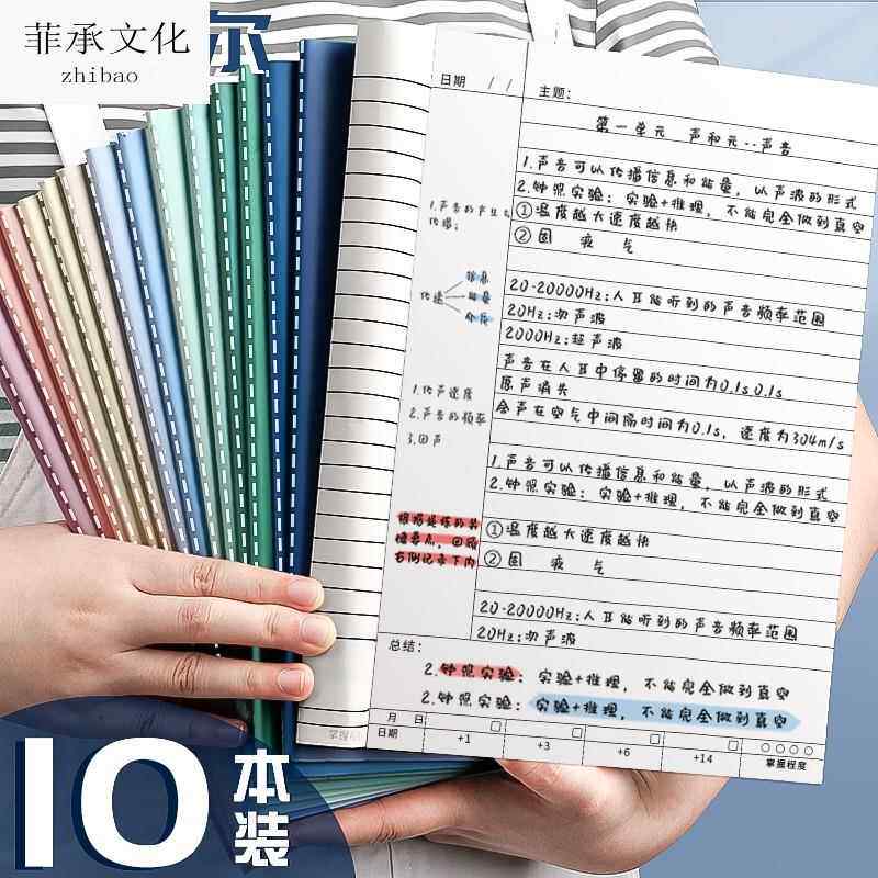 B5康奈尔笔记本分线版5R记忆法高效A4厚简单风格大学生学习课堂记