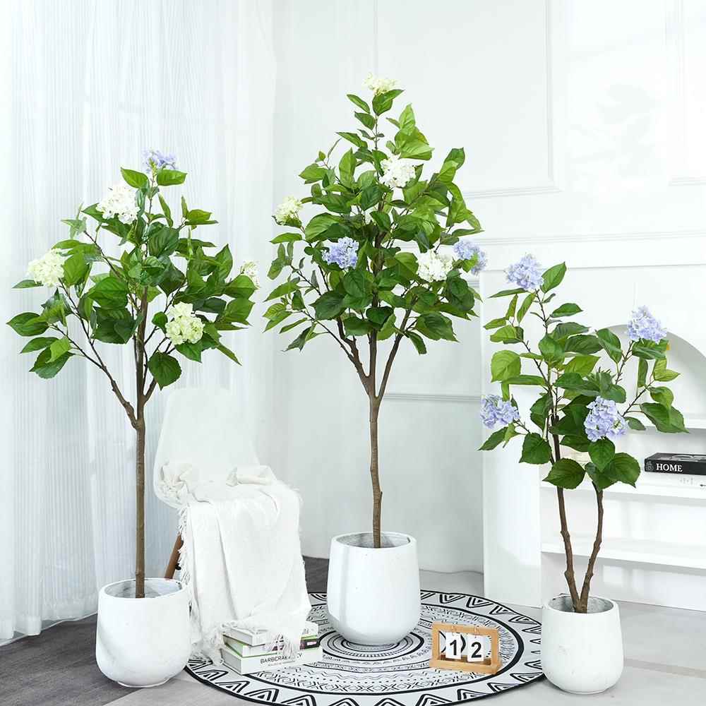 客厅落地装饰绣球花树绿植摆件服装店橱窗造景仿真植物假树盆栽