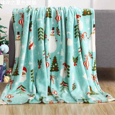 Christmas blanket holiday gift blanket耶诞款毛毯法兰绒盖毯