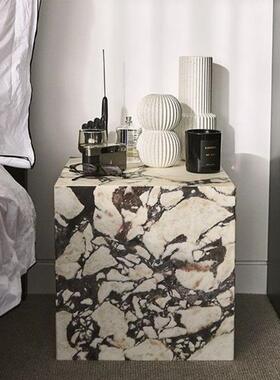 意式极简轻天然大理石餐JVQ桌台面茶几家客别厅奢酒店墅饭台边用