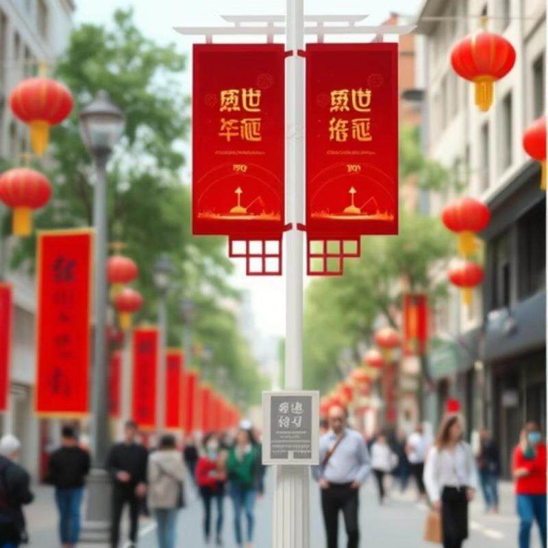 工厂路灯杆灯箱亚克力灯箱 户外路杆广告牌 电线杆灯杆灯箱