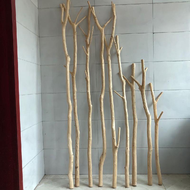 鸟架干树枝 灯架树枝装饰艺术枯木树干 天然去皮本色树枝壁挂衣架