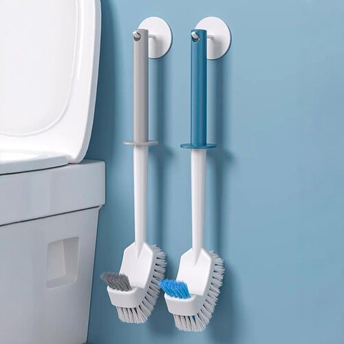Wall-mounted long-handle toilet brush set, designed for thor