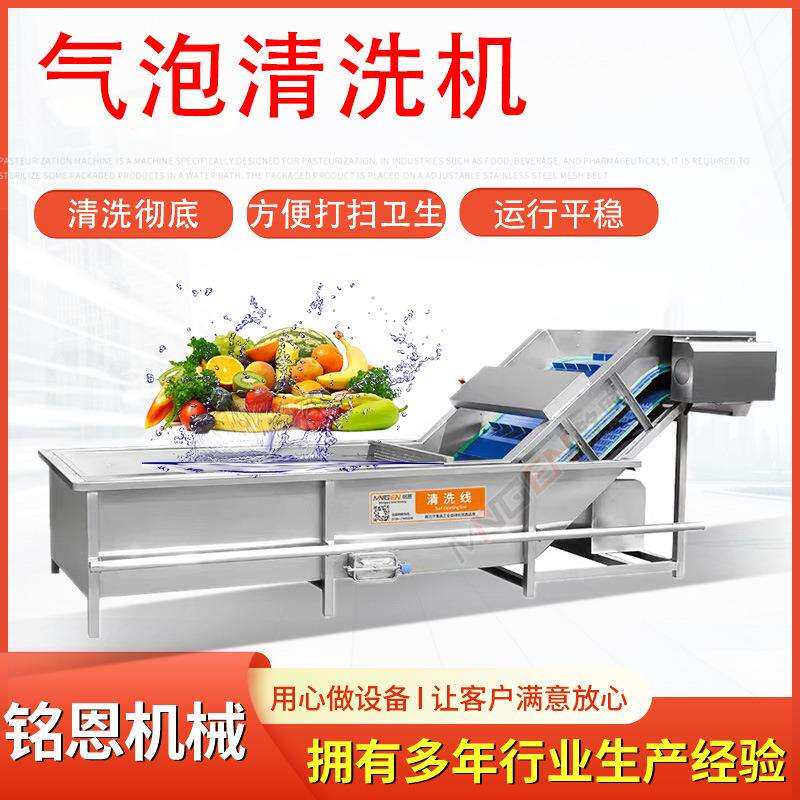 铭恩酸豆角清洗机 螺蛳粉料包木耳酸笋清洗设备 去杂气泡清洗机