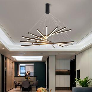 简中楼梯loft大空吊灯北欧极别469大墅客厅 客厅吊灯简约现代复式