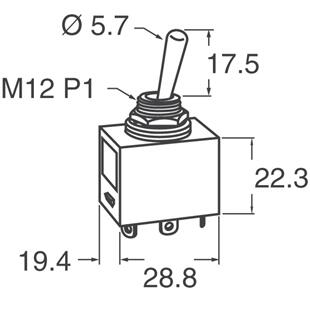带防水钮子开关型号WT-15AT小型WT15T现货三位钮子电源开关
