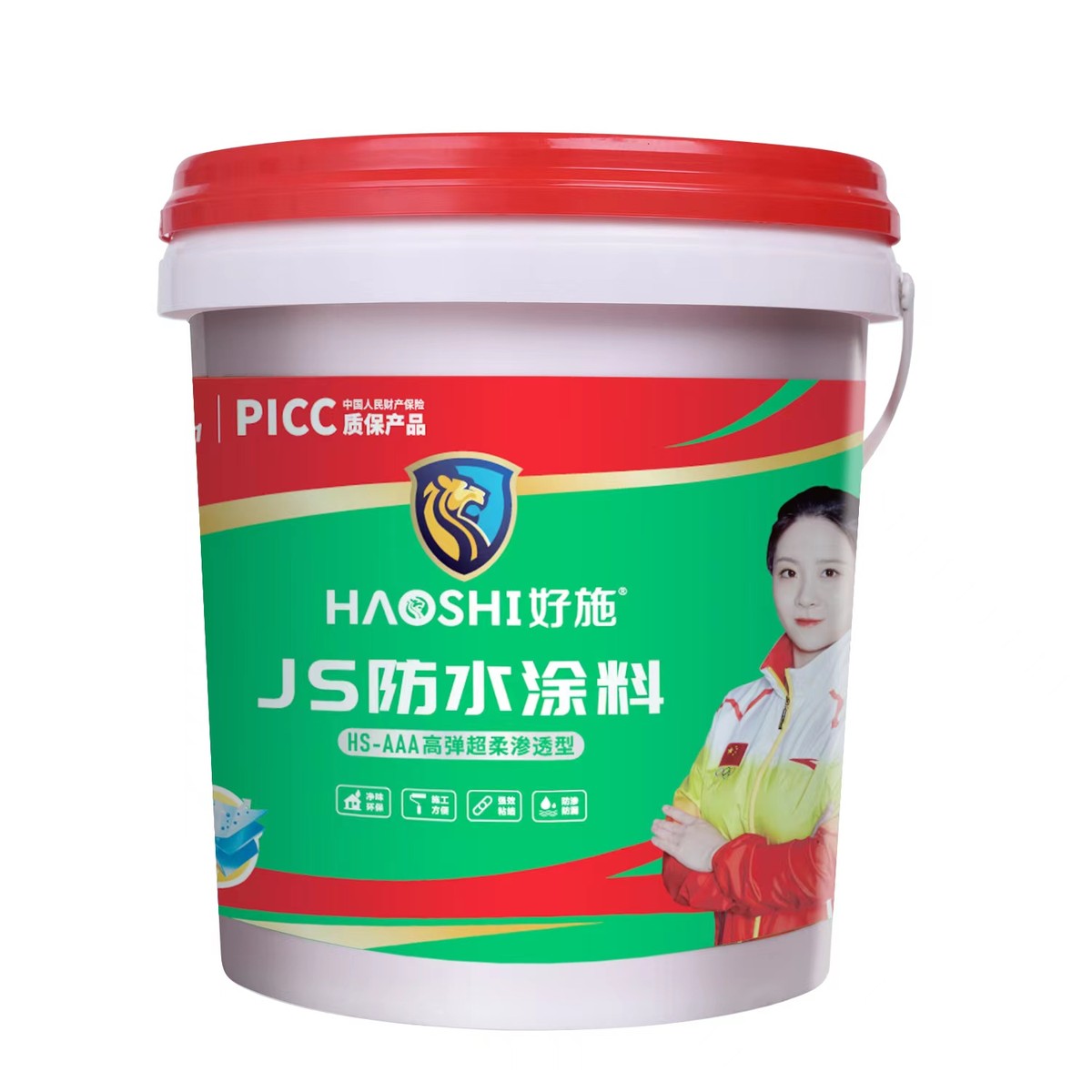 新款好施JS柔性防水涂料厨房卫生间防水涂料室内外防水涂料好施工