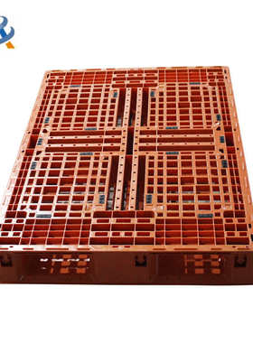 田字托盘田橙色塑胶卡板出货塑胶栈板仓库防潮板厂家支持定 制