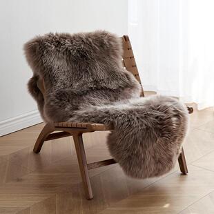 澳尊澳洲纯羊毛椅子垫沙发毛垫毛毛坐垫整张羊皮垫子休闲 椅垫毛