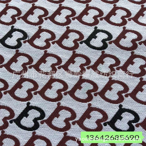 新中式国风B字提花布 小众时装 箱包 鞋材 渔夫帽子 沙发抱枕面料