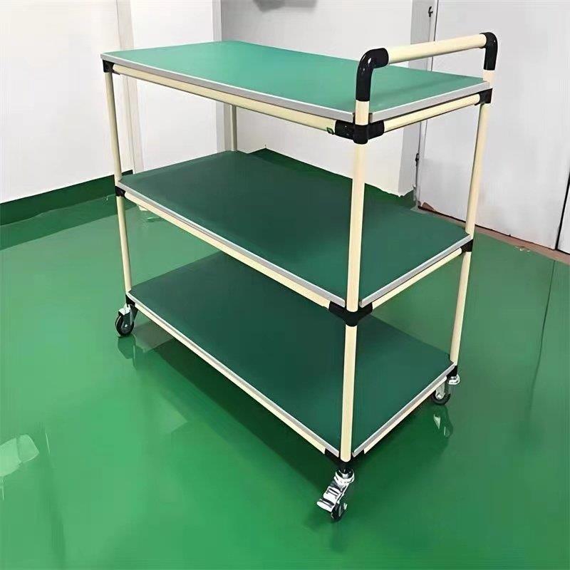 带轮子的防静电翻转车多层车倾斜管小车工作台物料车防静电车