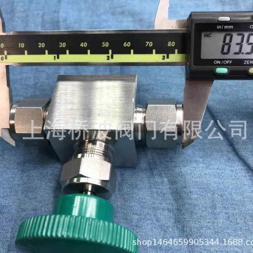 SS-26VS8-GRP不锈钢整体阀帽针阀1/2in 卡套V型阀