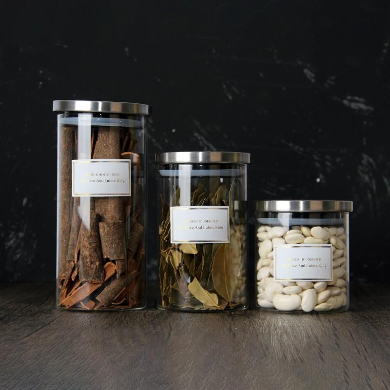 茶叶不锈钢轻储样板间食物摆件瓶子奢物软装饰品厨房咖啡豆密封罐