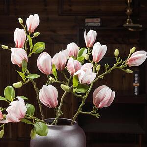 仿真田园含笑花苞玉兰花束客厅餐桌假花装饰花艺套装花瓶插花绢花