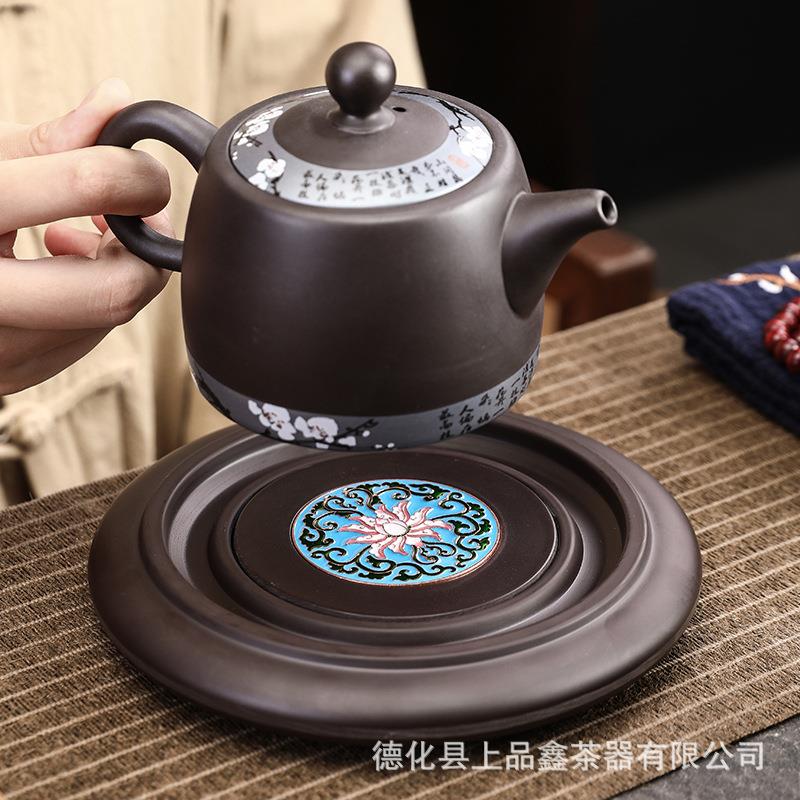 新款直销厂实木茶壶垫壶承隔热电木茶座茶壶架功夫茶具养壶垫茶道