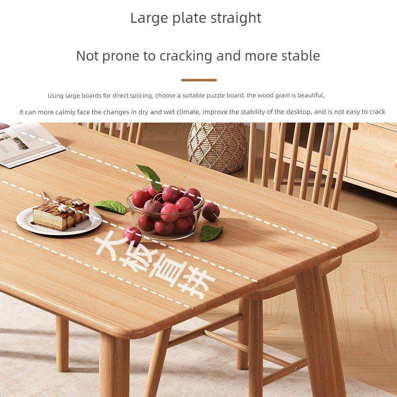 全实木家庭小公寓餐桌大板直餐桌餐桌和椅子组合餐桌矩形桌学习桌,住宅家具,实木餐桌,淘宝优惠券,粉丝福利购,淘宝优惠卷
