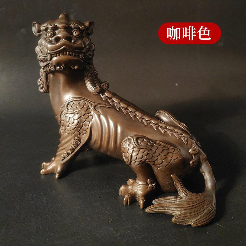神兽谛听摆件家居装饰品黄铜地藏王菩萨坐骑开业新房送礼瑞兽貔貅