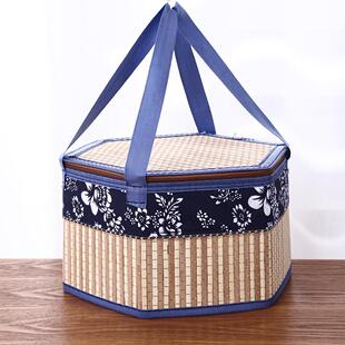 竹篮子手提篮年货鸡蛋螃蟹大闸蟹水果腊肉香肠竹编包装礼盒收纳篮