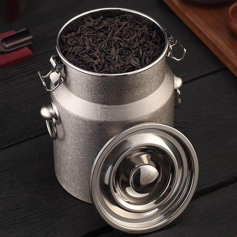 小高档不锈钢茶叶罐大号储物罐密XRS封罐号茶盒叶装包茶仓家用收