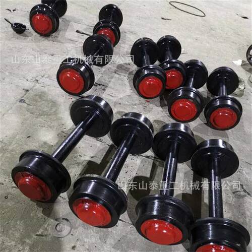 300mm350mm矿车轮对实心加厚铸钢实心轮对简易式矿车轮对