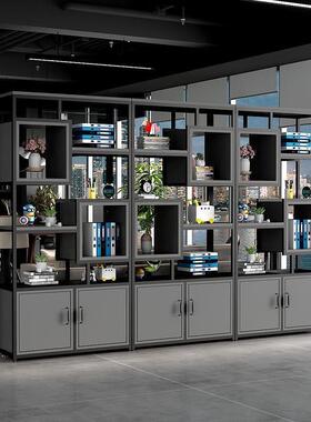 多层铁艺书架架屏风玄关隔柜镂空纳展示断办公室隔断收置物FUD架