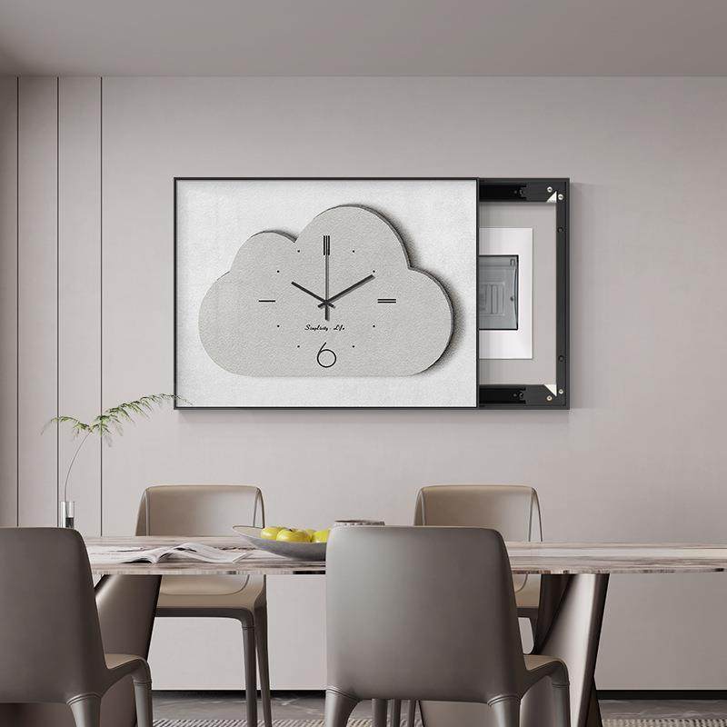 2SNR5箱现代简约电表箱饰画电遮挡电闸媒体集线箱免打孔装创意挂