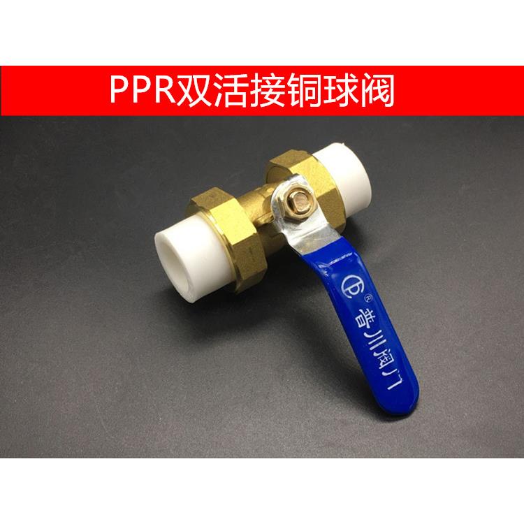 4分20ppr双活接球阀6分25外丝双头活接热熔管铜阀门1寸32水管开关