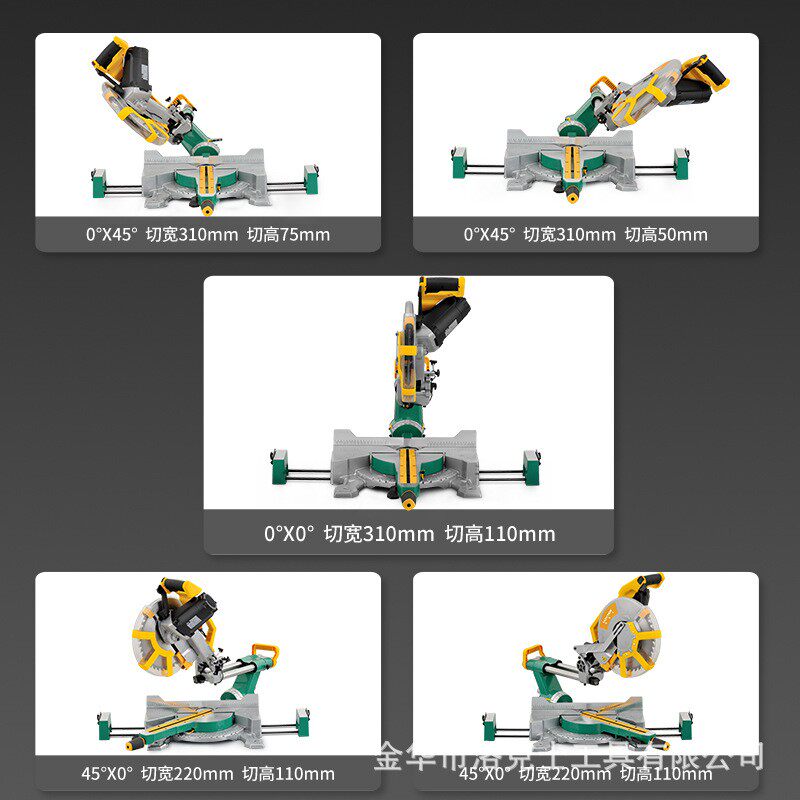 LUXTER洛克士 12寸双斜拉杆斜切锯界铝机锯铝机大功率木工切割机