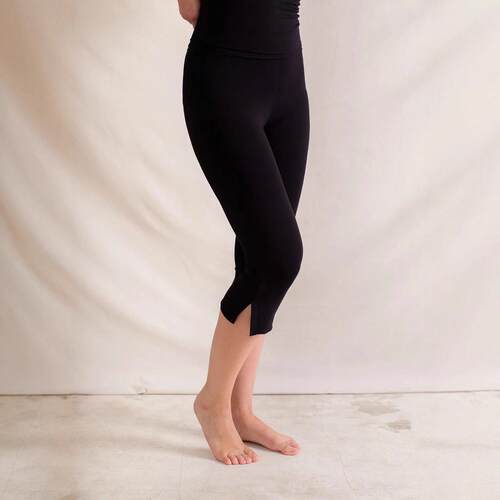 Open toed flared pants, nude fitness seven point women's