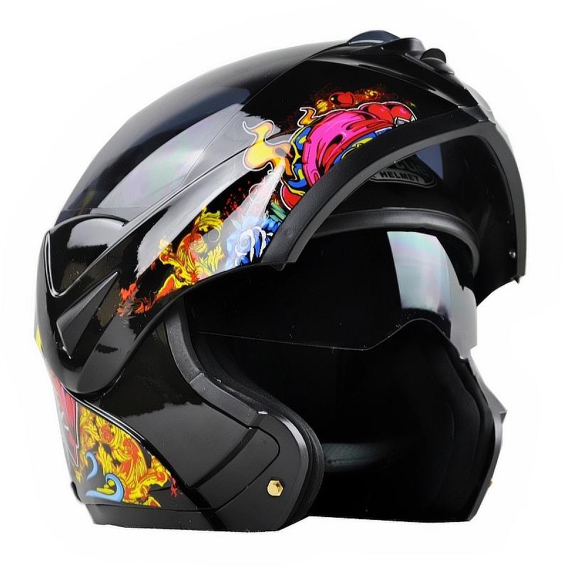 高档VIRTUE摩托花车蓝牙头盔男半盔双镜全纹盔助力车盔仿碳跑纤维