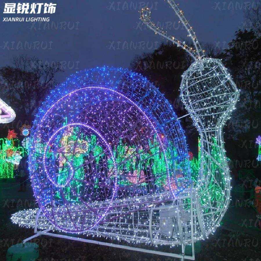 LED昆虫仿真灯具造型蜗牛模型户外防水装饰景观灯小品工艺摆件