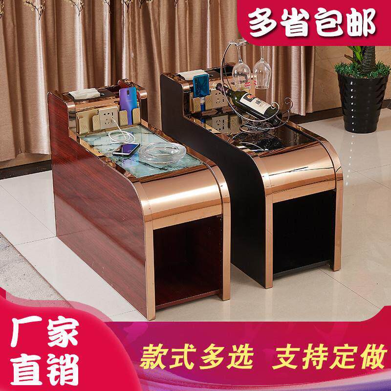 足疗足浴沙发茶几柜经济型简约美甲小桑拿按摩洗脚柜美容边角茶几