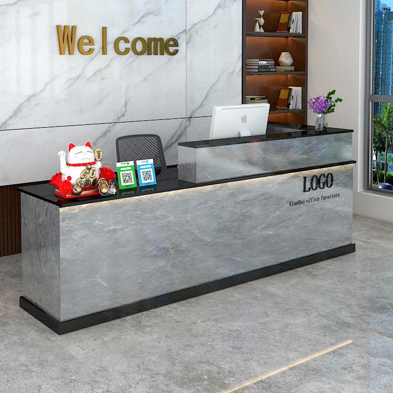 收银柜台柜台简约现代店铺小型吧台美容院超市美发店商用前台接待