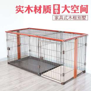 新款直销上新北欧风木质大号带厕所猫笼子单层别墅 大型猫舍狗狗