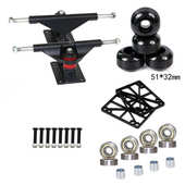 桥街支架避震翘滑板连漆寸烤板桥架轮滑板刷铝合金四5双加厚轮子