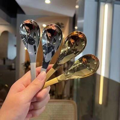 High Aesthetic Stainless Steel Soup Spoon for Students, New