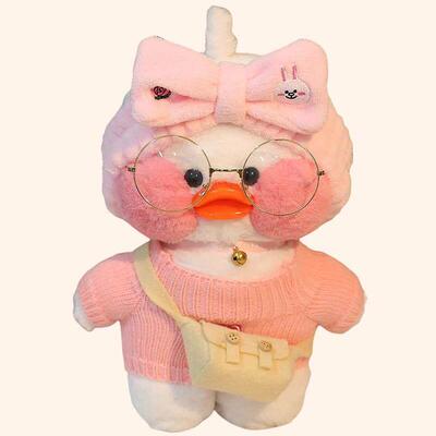 30cmKawaii Cartoon LaLafanfan Duck Plush Toy Stuffed Soft Du