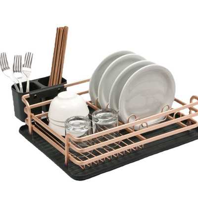工厂直销铝制碗碟架排水置物架铝合金双层沥水架大容量组装收纳架