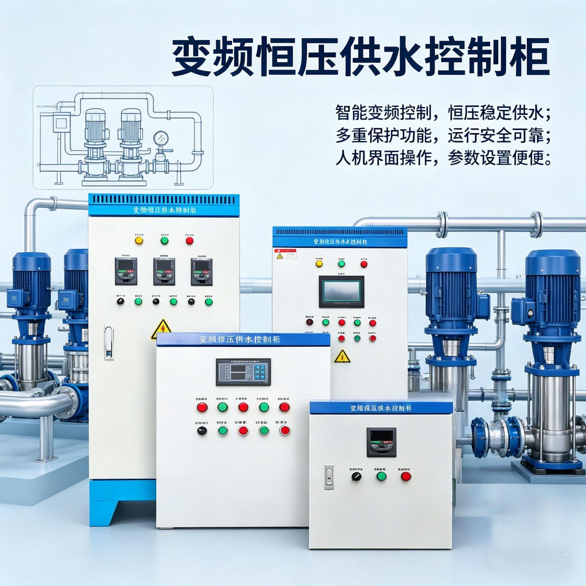 变频恒压供水控制柜 风机水泵消防控制箱abb变频柜配电箱动力开关