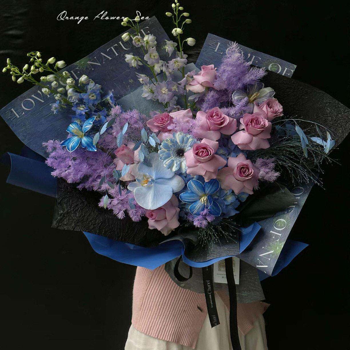 石家庄鲜花同城速递郁金香玫瑰混搭花束妈妈闺蜜生日花店配送