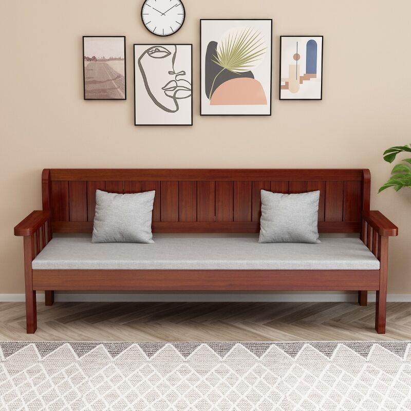 实木沙发现代约小户型欧式阳台卧0.0室厅三人四人靠背客简椅长沙