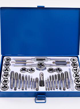 4PC手0动螺纹丝攻丝锥扳手手套XVC装扳绞合金钢绞机手用圆板牙组