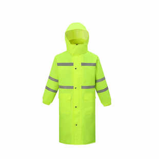 全身防暴雨反光交通防雨服加厚防水户外工作成人雨披 3531雨衣长款
