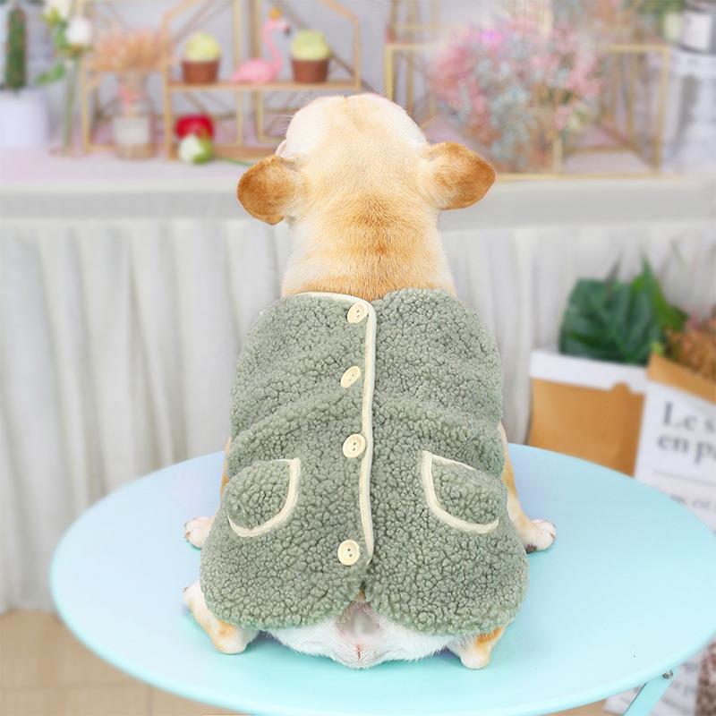 泰迪绒马甲斗牛犬宠物服装衣服2020年秋冬狗狗保暖服饰加厚大型犬