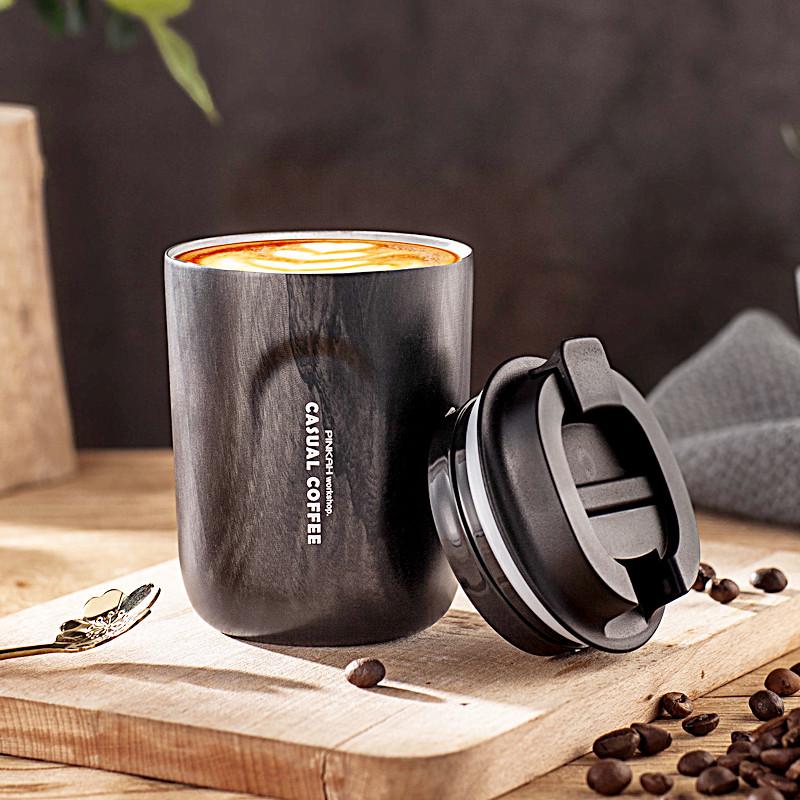 品家家品咖啡杯保温杯男女高颜值随行简约便携不锈钢杯子可爱