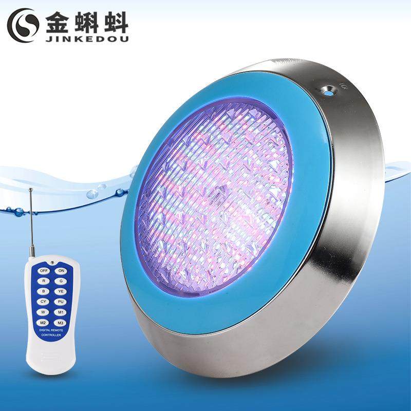 池LED不锈钢JKD-YC-3挂灯壁式泳灯水底七彩RGB水池泳池壁灯景观水