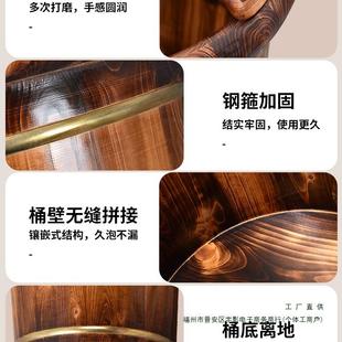 泡脚桶桶木过567小腿木盆家用实木足浴桶木质洗脚盆养生洗脚保温