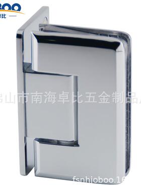 优质黄铜玻璃夹淋浴房单边90度合页卫浴五金配件玻璃门门夹ZB520