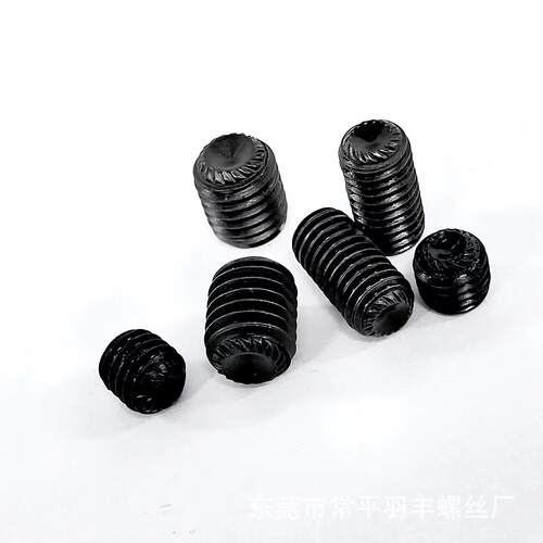 供应DIN916K滚花1/4-20*1/4紧定螺丝防滑止付螺丝，花齿紧定螺钉